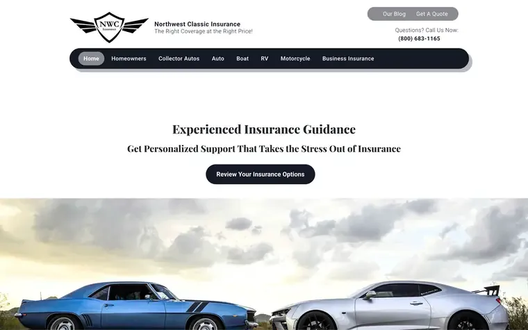 Northwest Classic Insurance website, a P&C agency agent site built on AgentMethods